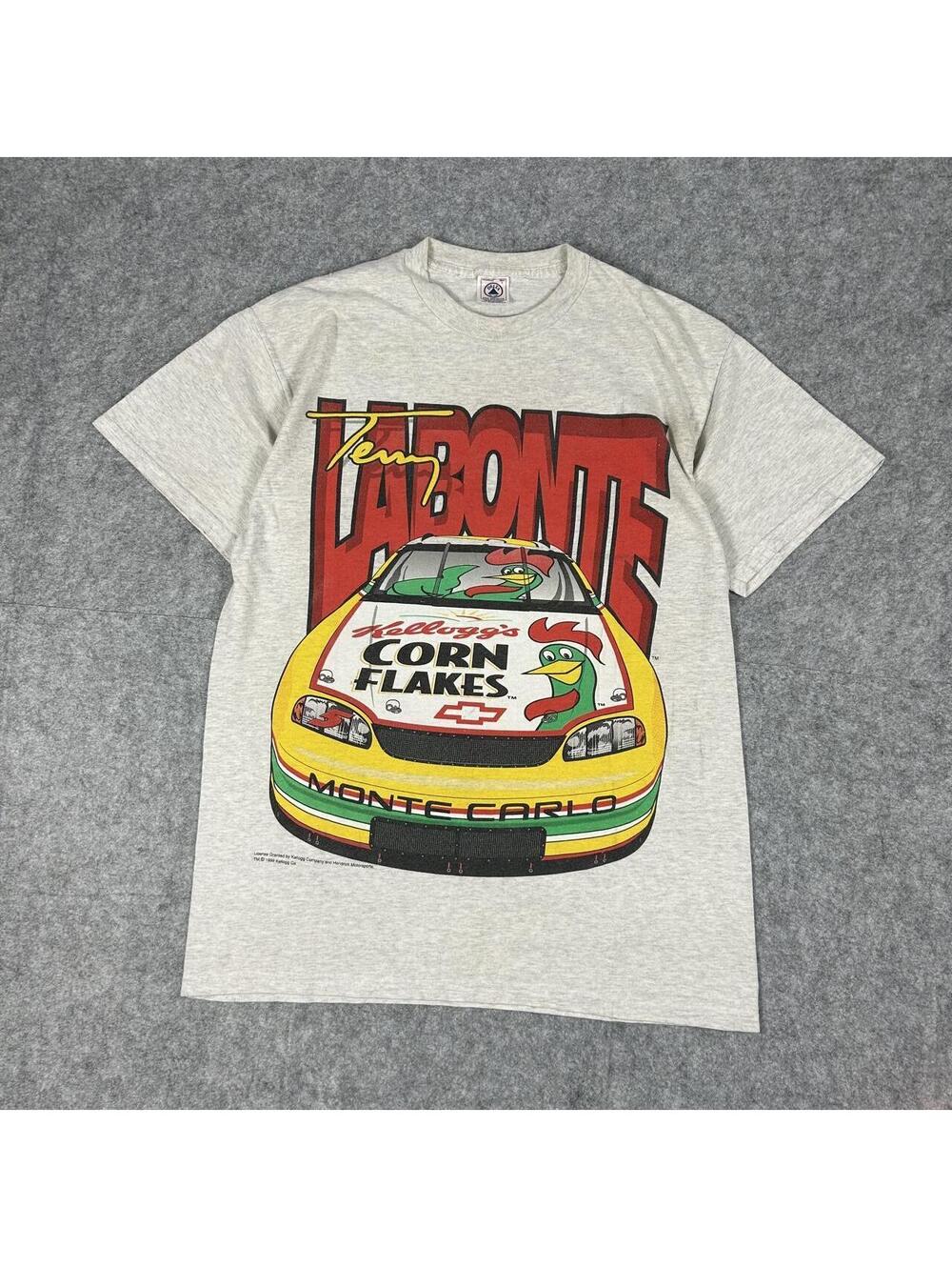 Vintage 90s NASCAR Terry Labonté Kelloggs AOP Breakthrough T Shirt Size Large